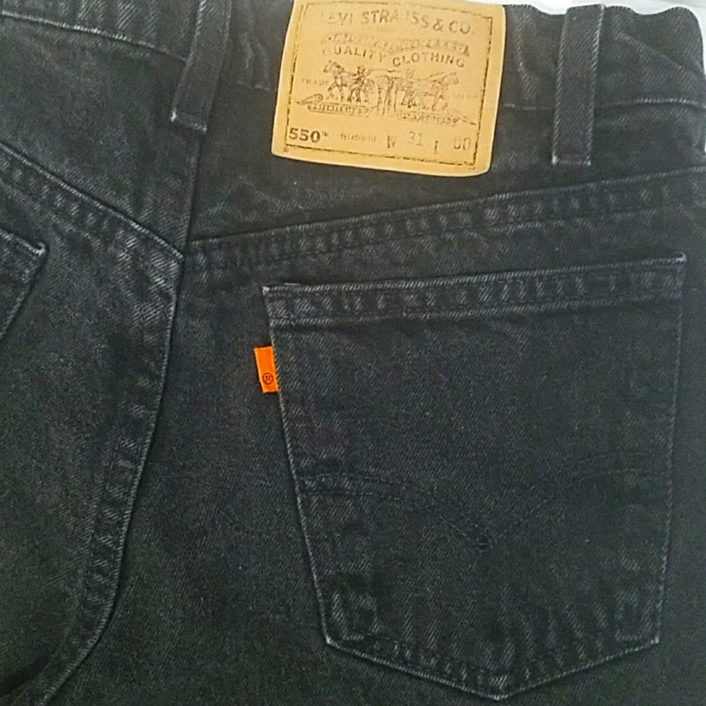 Vintage Levis 550 orange label cutoff denim shorts 1996 - Picture 4 of 8